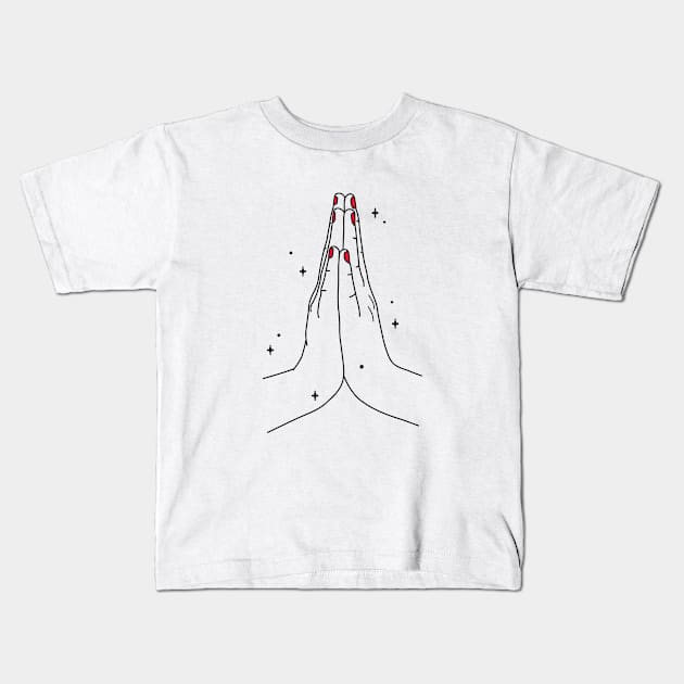 Peace Hands Kids T-Shirt by mathcarl